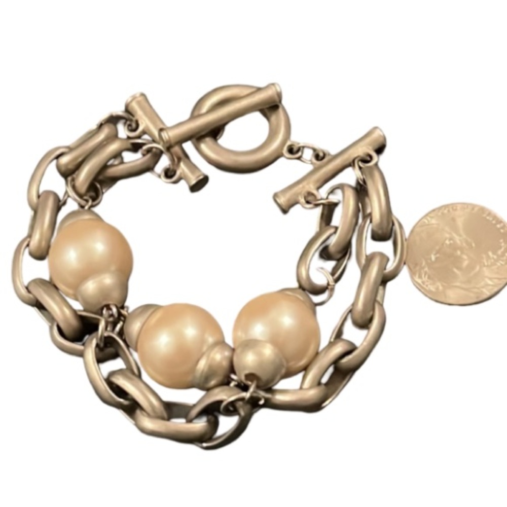 Vintage Givenchy Silver Plated Pearls & Chunky Ch… - image 7